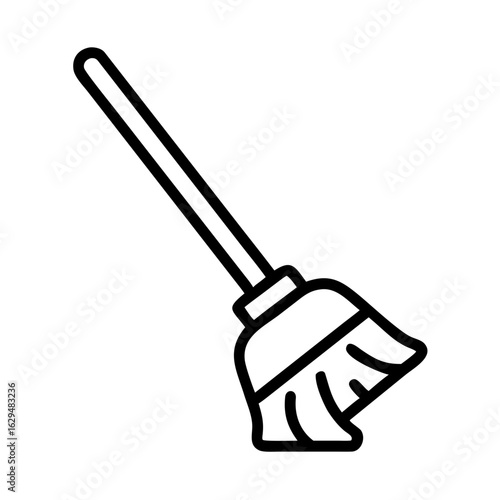 Mop Cleaning Tool Icon Design