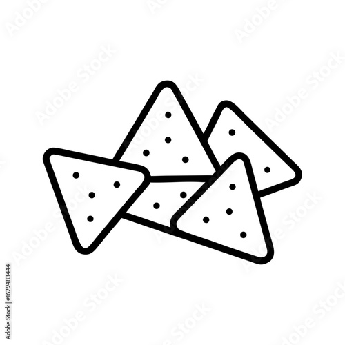 Nachos Tortilla Chips Icon Design