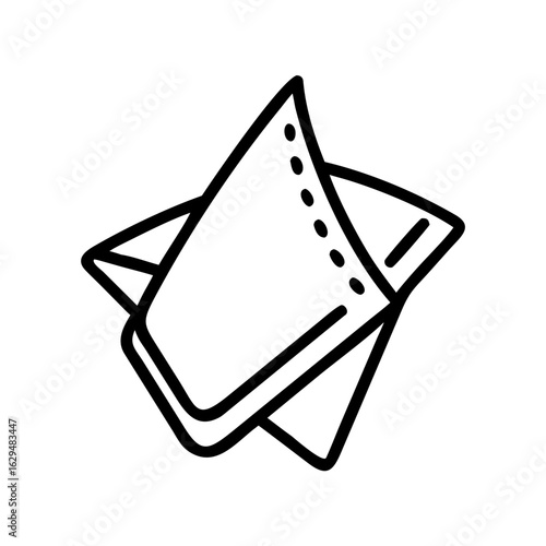 Napkin Folded Cloth Icon Design
