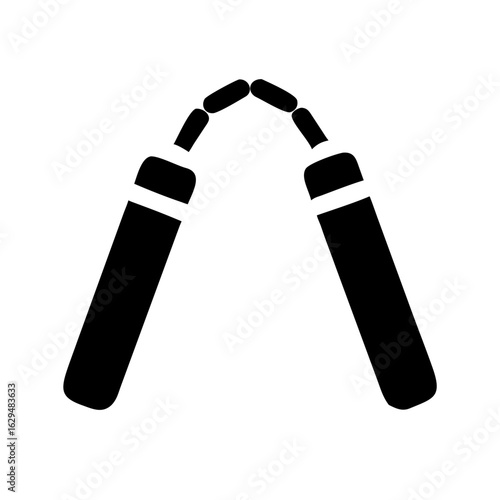 Nunchucks Martial Arts Weapon Icon Design
