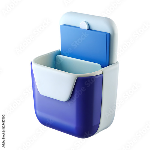 blue box isolated on white