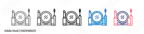 Makeup Icon In 5 Different Styles Set Collection.   