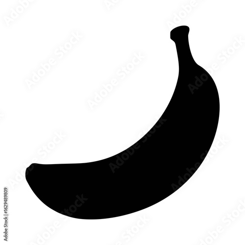 Black banana clip art vector illustration of tropical fruit for healthy food designs and concepts