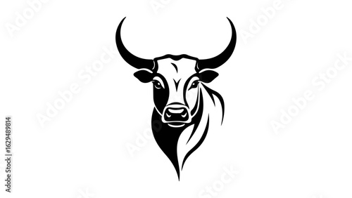 simple bull cow shape illustration in vector, simple beautiful cow shape vector illustration
