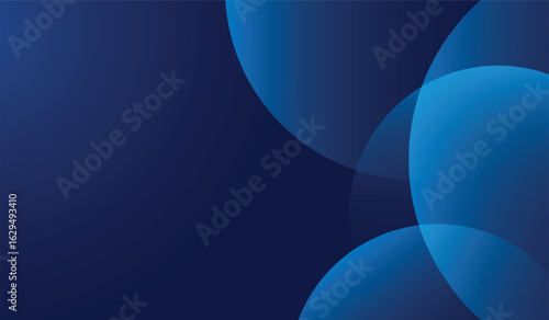 Modern blue abstract background with elegant bright circle lines.