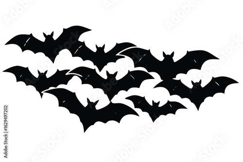 bat colony vector icon