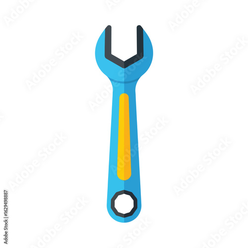 Teal and Yellow Wrench Icon