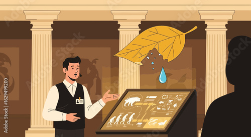 Evolutionary journey a museum exhibition showcasing evolution with a talking guide