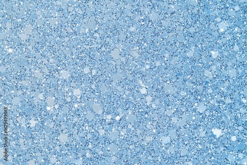 Sparkly Light Blue Glitter Texture with Various Sized Glimmering Particles