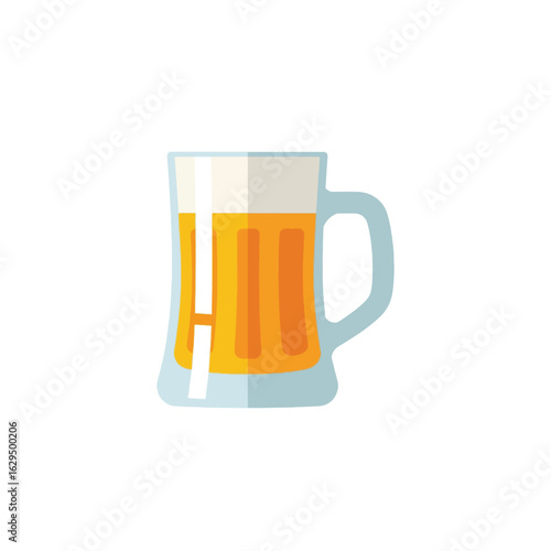 Refreshing Beer Mug: A Simple Vector Illustration