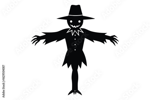 creepy scarecrow vector icon