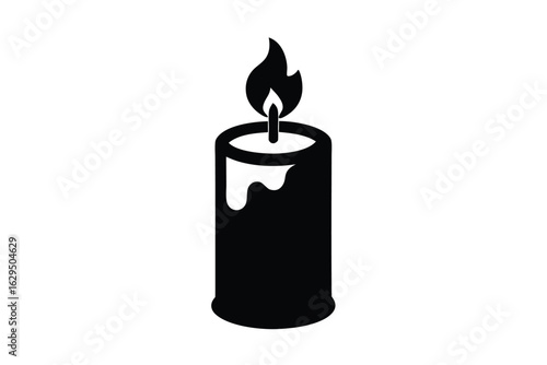 cursed candle vector icon