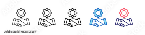 Agreement Icon In 5 Different Styles Set Collection.   