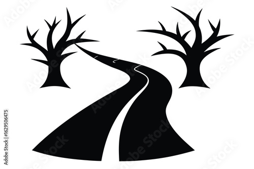 eerie path vector icon