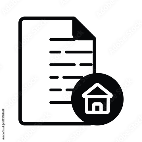 Grab this glyph  style icon of property paper