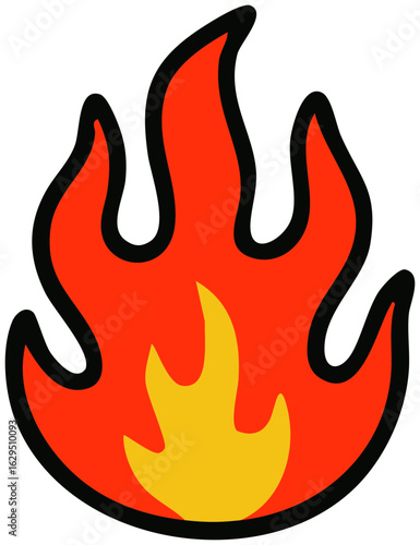 Vector illustration of a red hot chili pepper fire logo icon set featuring a black silhouette design and nature art sign