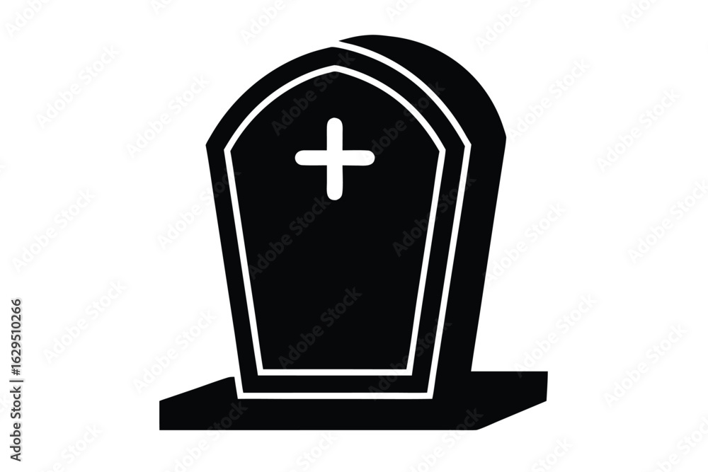 Obraz premium grave vector icon