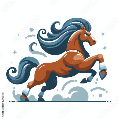 A gallant and mighty horse