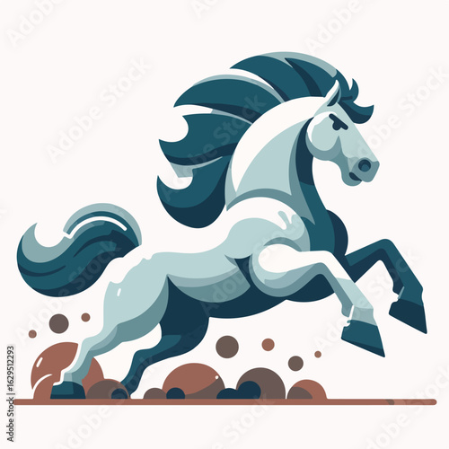 A gallant and mighty horse