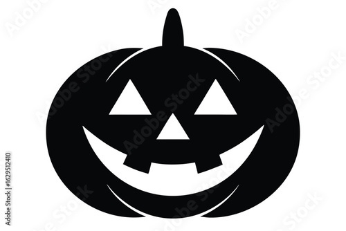 jack o lantern grin vector icon