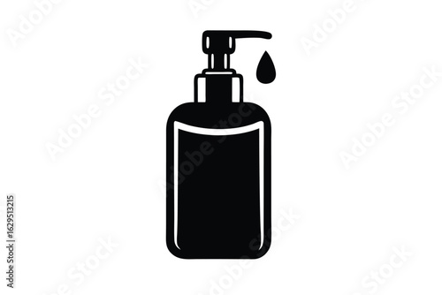 liquid shampoo dispenser vector icon