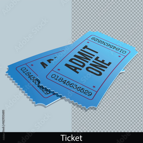 blue movie ticket vector