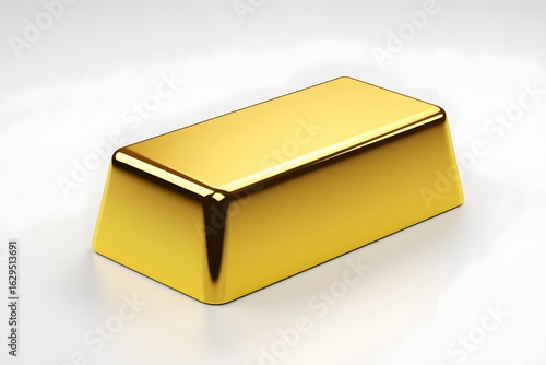 Shiny gold bullion bar close up for investment and wealth concept gold standard asset