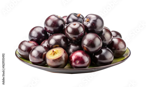 Wallpaper Mural Pile of Jabuticaba Fruits on a Plate, Some Are Cut Open Torontodigital.ca