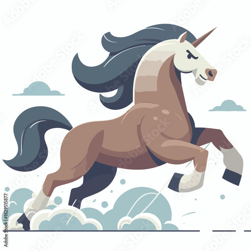 A gallant and mighty horse