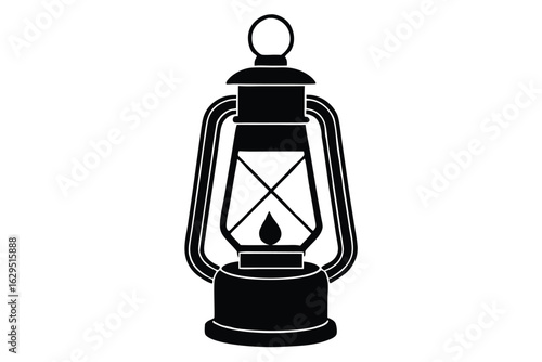 old lantern vector icon
