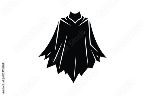 ripped cloak vector icon