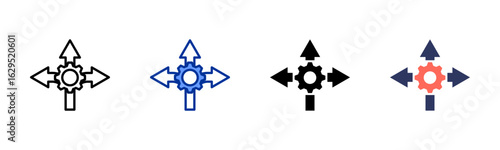 Diversification icon sheet multiple style collection