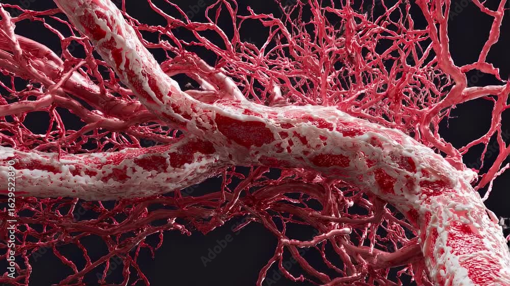 Digital model displaying systemic arterial structures with interrupted ...