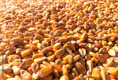 The golden sea of corn kernels sparkles in the sunlight. The bountiful harvest symbolizes the fertility of the land and tireless labor. Each grain is a hope that will turn into prosperity