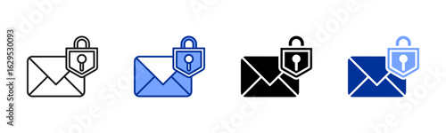 Lock icon sheet multiple style collection