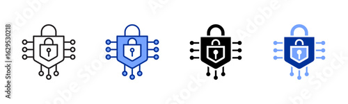 Lock icon sheet multiple style collection