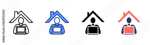 Home Office icon sheet multiple style collection