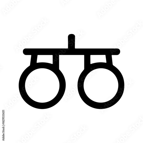 Simple Outline Phoropter Medical Optometry Exam Instrument Symbol Icon