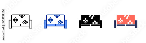 Sofa icon sheet multiple style collection