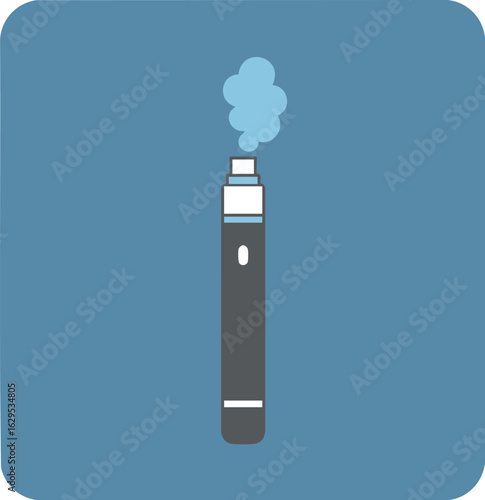 Minimal Flat Design E-Cigarette Smoking Area Pictogram / ミニマルフラットデザイン電子タバコ喫煙所ピクトグラム