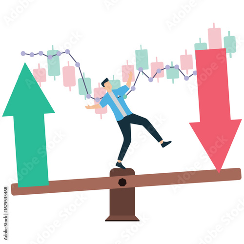 Stock market volatility Illustration