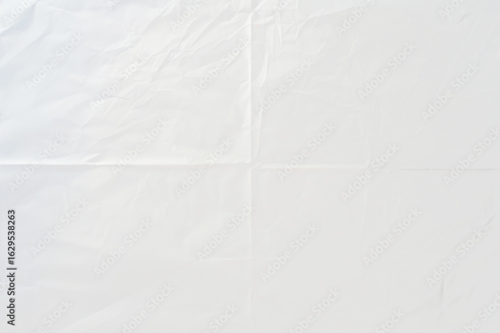Fototapeta premium Crumpled white paper texture png overlay effect, transparent background