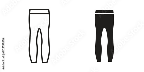 Tights icon. simple, flat, black, outline.
