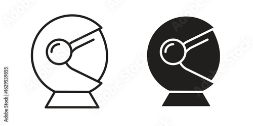 Space helmet icon. simple, flat, black, outline.