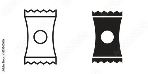 Snacks icon. simple, flat, black, outline.