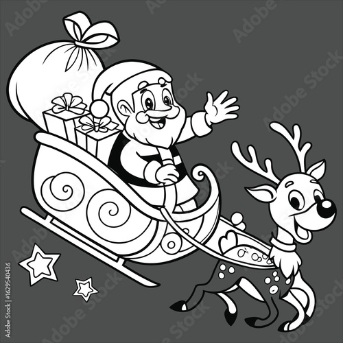 Winter Christmas composition in paper cut style .Merry Christmas text Calligraphic Lettering Vector illustration.  Merry Christmas card. Winter holiday theme. Happy New Year. Christmas cartoon. 