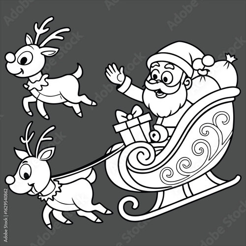 Winter Christmas composition in paper cut style .Merry Christmas text Calligraphic Lettering Vector illustration.  Merry Christmas card. Winter holiday theme. Happy New Year. Christmas cartoon. 