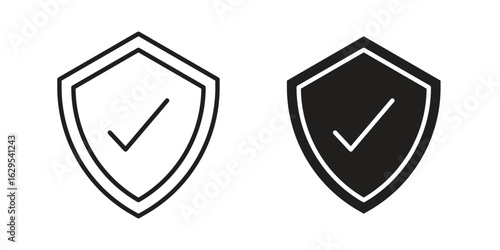 Reliable icon. simple, flat, black, outline.