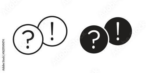 QNA icon. simple, flat, black, outline.