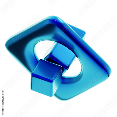 Abstract 3d rendering shape